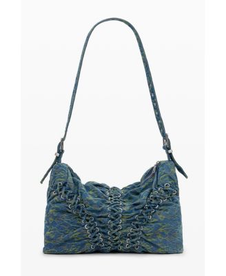 Women's Large braided denim bag