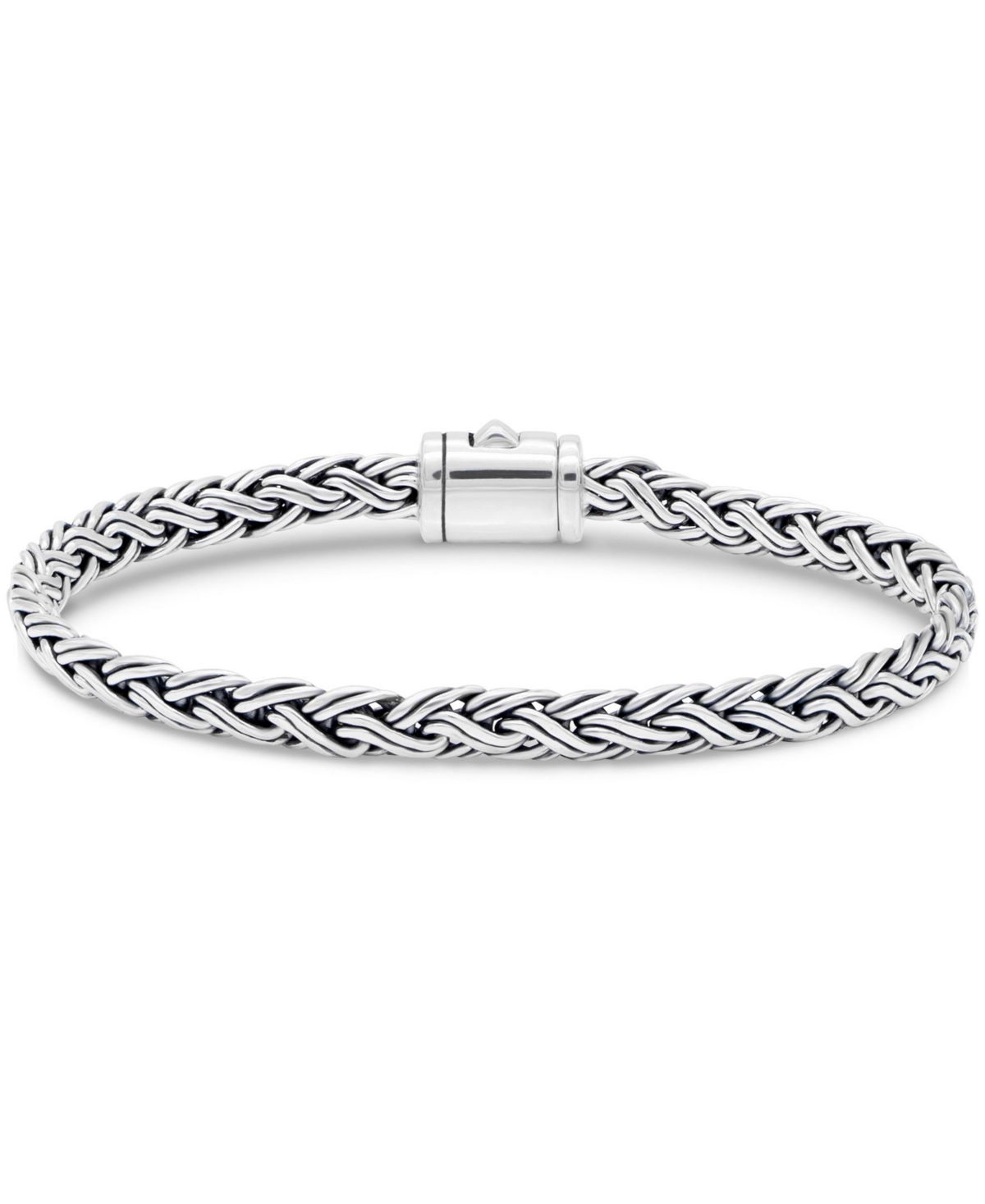 Devata Paddy Oval 5mm Chain Bracelet in Sterling Silver, X-Large 8.5 in