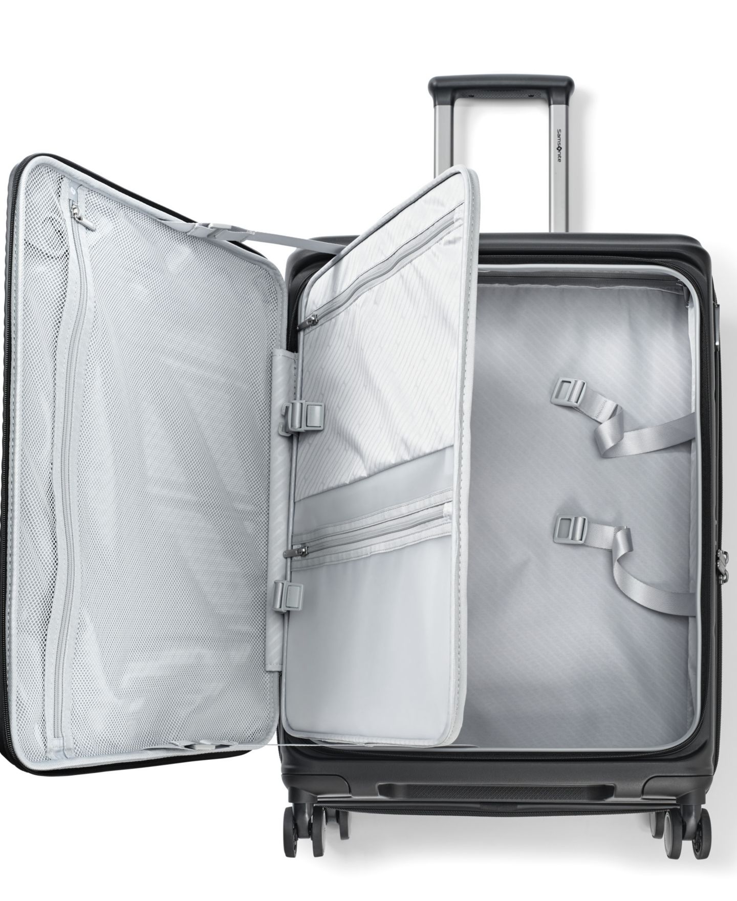 Чемодан Samsonite Paralux Hardside Medium 26" Check-In Spinner Luggage, цвет: Чёрный — фото 3