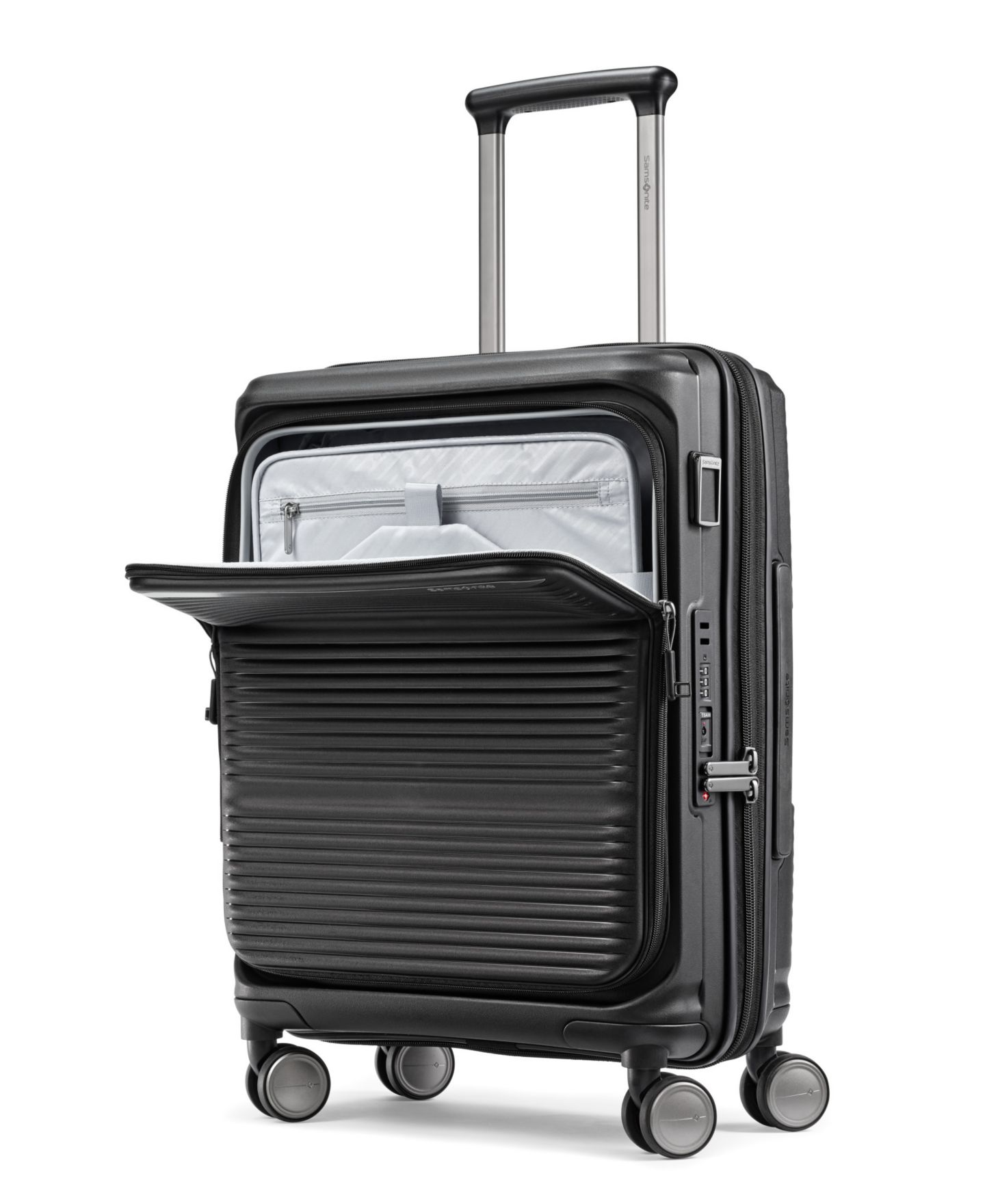 Чемодан Samsonite Paralux Domestic 23" Hardside Carry-On Spinner Luggage, цвет: Чёрный — фото 5