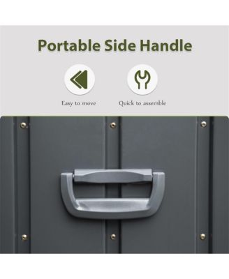 100-Gallon Outdoor Storage Deck Box 100-Gallon Dark Gray Metal Deck Box