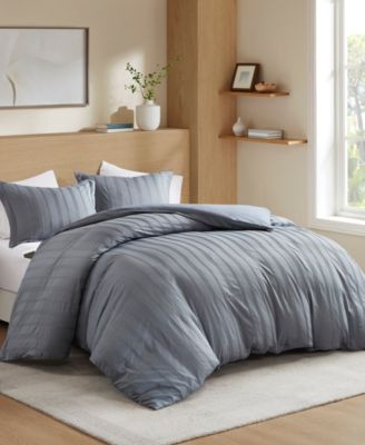 Logan Woven Striped 3-Pc. Duvet Cover Set, King