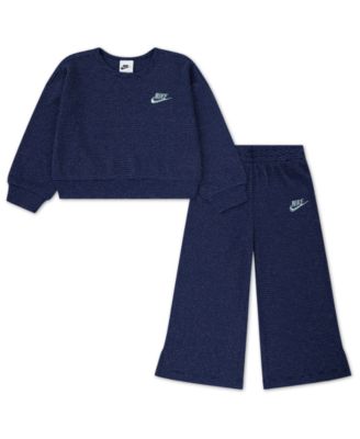 Nike - Girls 2T-6X 2-Piece Waffle Knit Top and Pants Set