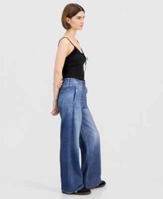 Juniors' Dream Printed Pull-On Jeans