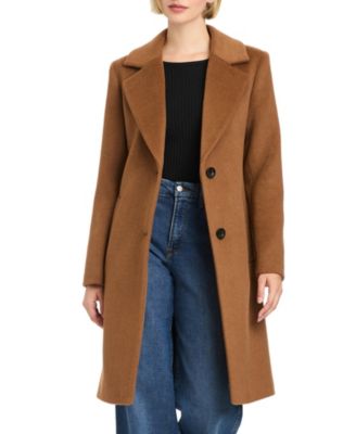 Women’s 38" Single-Breasted Wool-Blend Boyfriend Coat