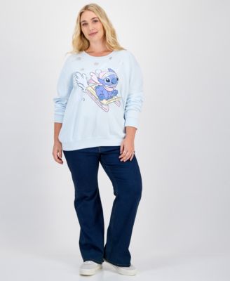 Trendy Plus Size Stitch Sledding Graphic Sweatshirt