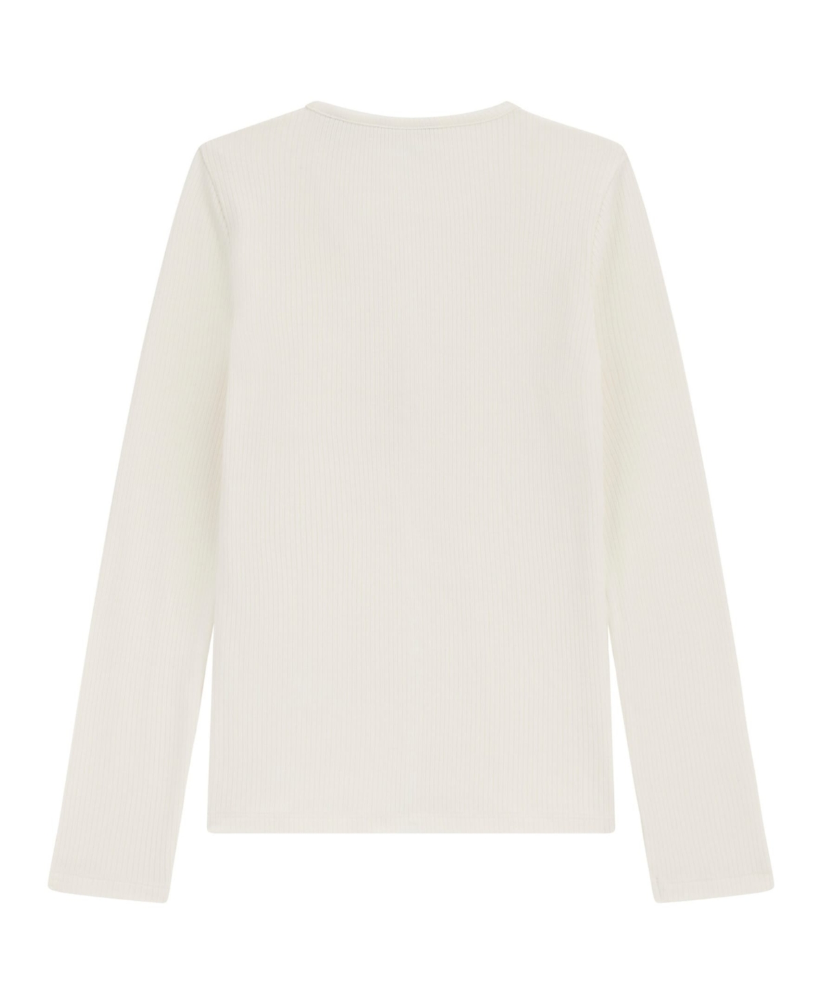Guess Girls 7-16 Mini Me Style Stretch Rib Long Sleeve T-shirt In White