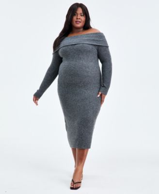 Trendy Plus Size Merlyn Off-The-Shoulder Dress