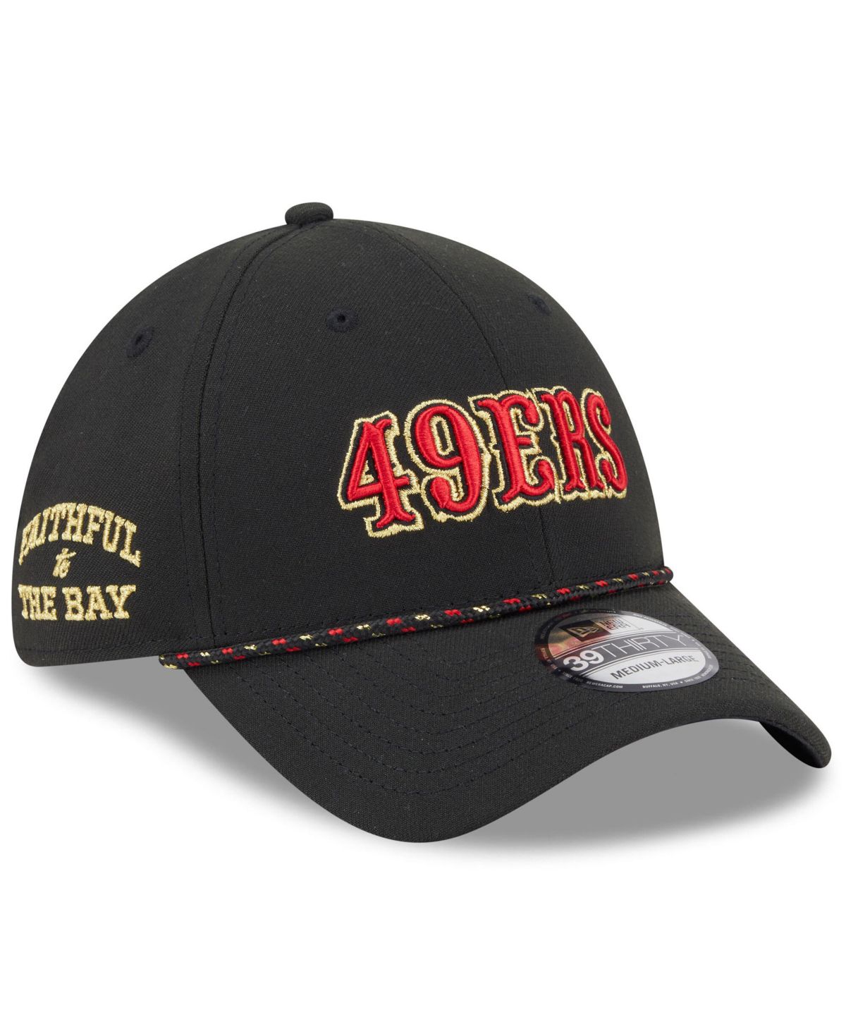 Мужская черная кепка San Francisco 49ers 2025 NFL Rivalries Sideline 39THIRTY Flex