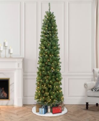 Puleo 7.5FT Pre-Lit Noble Fir Artificial Christmas Tree