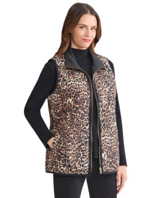Women's Zip-Front Quilted Vest Jacket