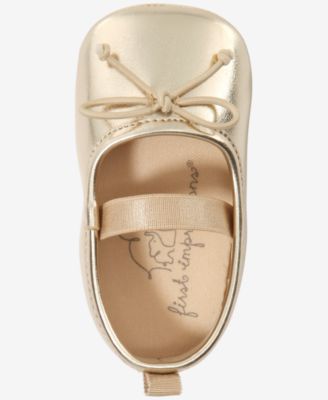 Baby Girls Soft Sole Metallic Ballet Flats, Macy's Exclusive