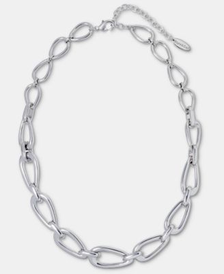 On 34th - Large Link Collar Necklace, 18" + 3" extender