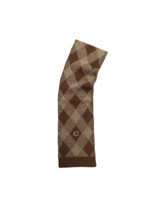 Argyle Knit Stretch-Fit Muffler