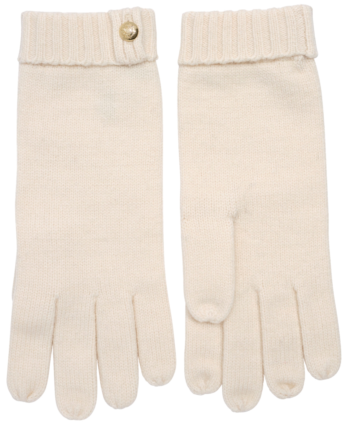 Ralph Lauren Crest Knit Gloves In White