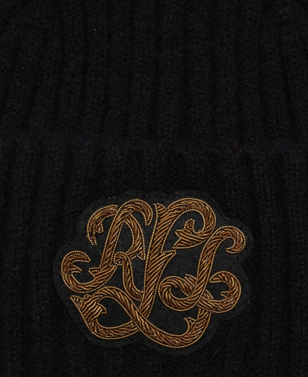 Ralph Lauren Buillion Logo Gifting Beanie Hat In Black