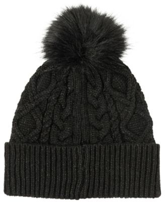 Metallic Embroidered Beanie Hat