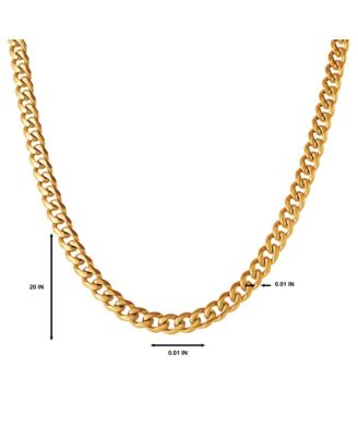 Mens Gold-Tone Curb Chain Necklace - 20'' Chain