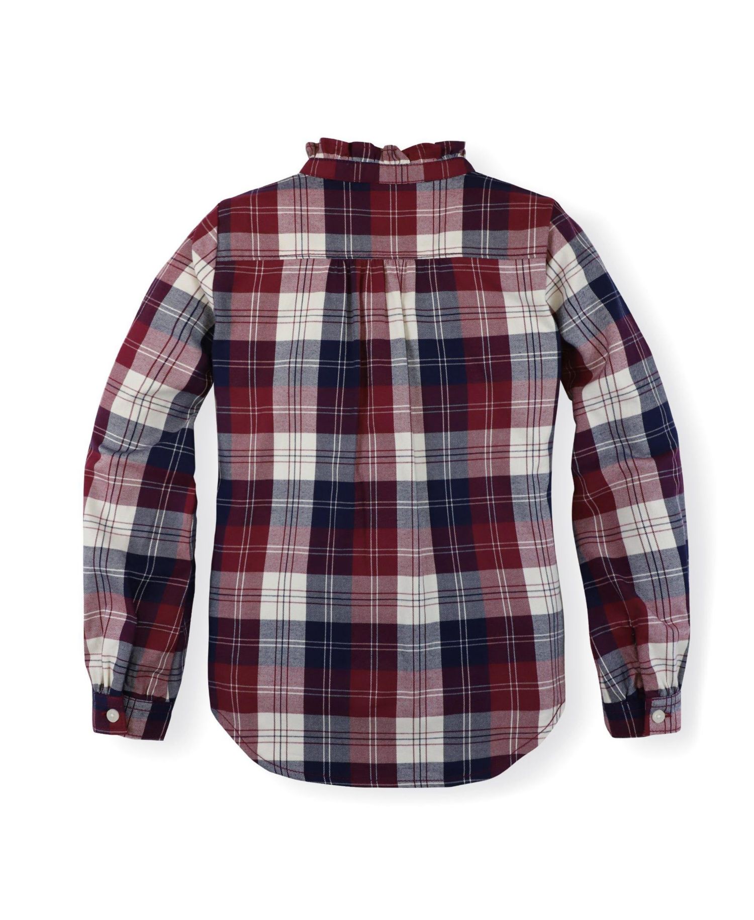 Baby Girls Hope and Henry Long Sleeve Ruffle Collar Button Down Shirt