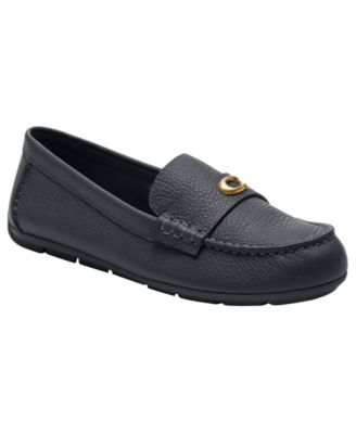 COACH - Women's Sculpted C Leather Driver Loafer Flats