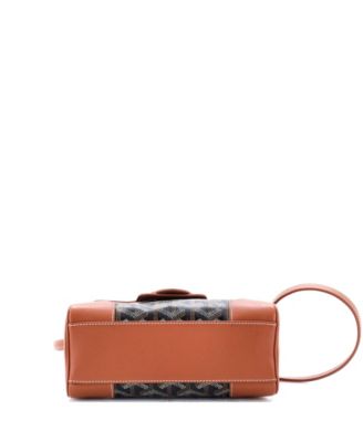 Mini Saigon Top Handle Bag Coated Canvas with Leather