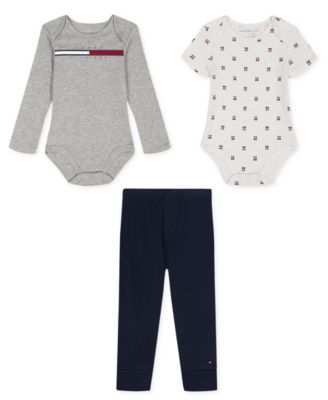 Baby Boys' Long Sleeve Bodysuit, Short Sleeve Bodysuit and Joggers, 3-Piece Set