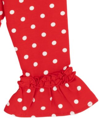 Baby Girl Reindeer Applique Top and Polka Dots Leggings, 2-Piece Set