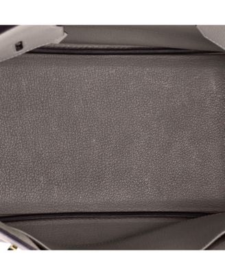 Birkin 30 Handbag Grey Novillo with Gold Hardware