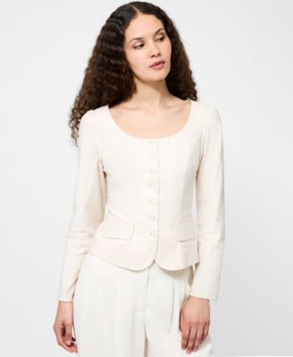 Women's Long Sleeve Poplin Top