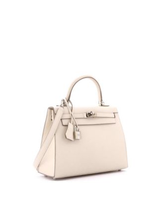 Kelly 25 Handbag Light Epsom with Palladium Hardware