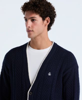 Men's Cable Long Sleeve Cardigan