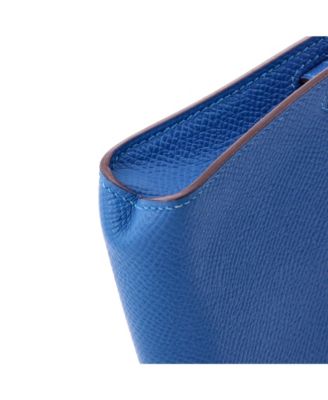 Birkin Tiny Handbag Blue Epsom with Palladium Hardware