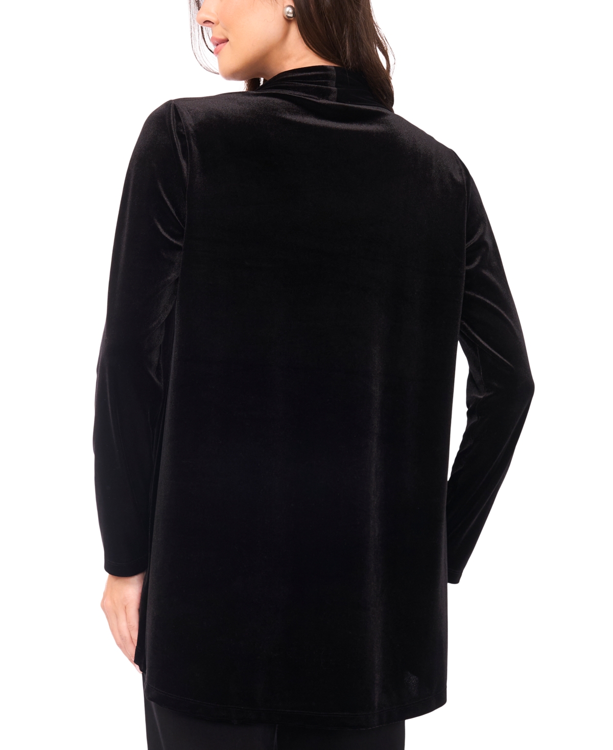 Vince Camuto Womens Velvet Long Sleeve Cardigan Sweater Xxs 3x In Animal Print