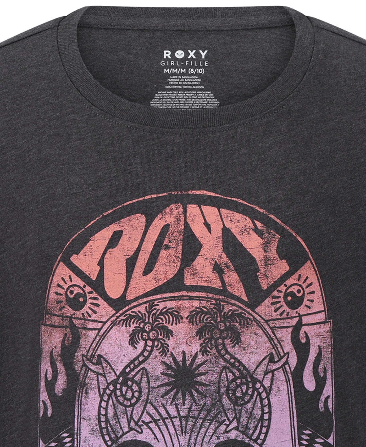 Roxy Girls 7-11 Relaxed Long Sleeve T-shirt In Black