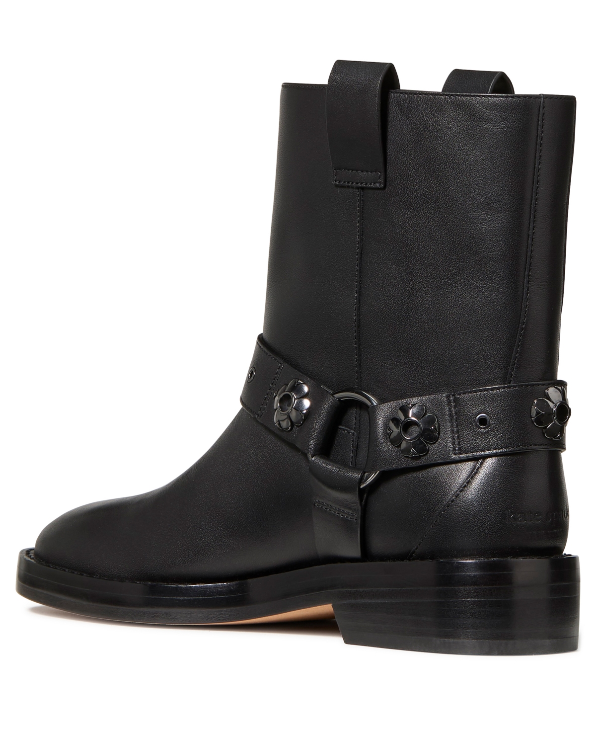 Kate Spade Women's Spade Flower Garden Suede Moto Boots In Black