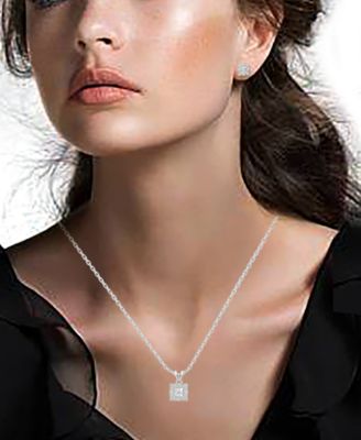 2-Pc. Diamond Necklace and Earrings Set (1/3 ct. t.w.) in Sterling Silver
