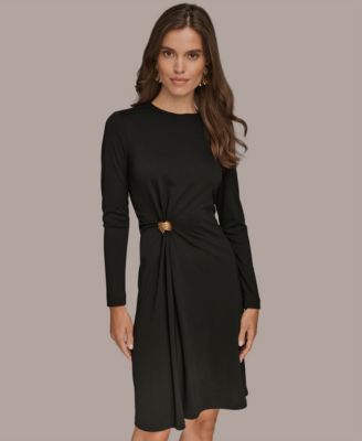 Women's Ribbed Knot Hardware Dress