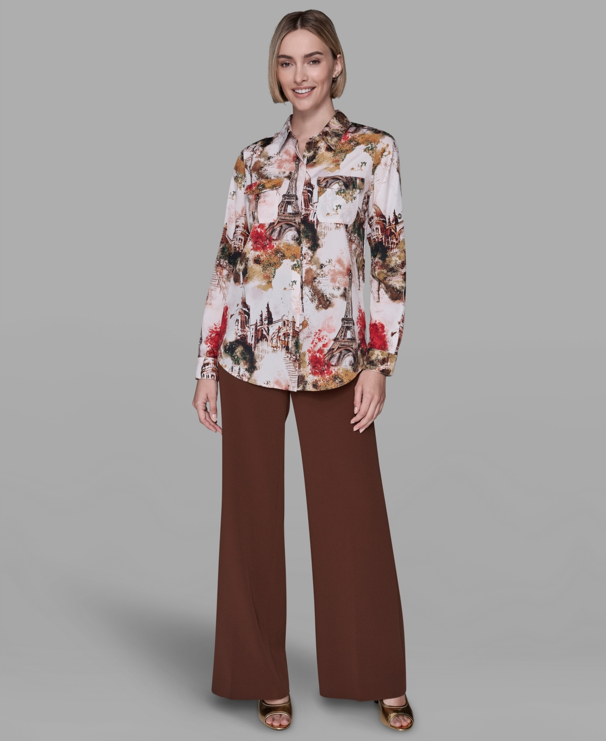 Karl Lagerfeld Paris Women's Print Top