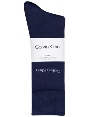Men's 4-Pack Flat-Knit Crew Dress Socks 