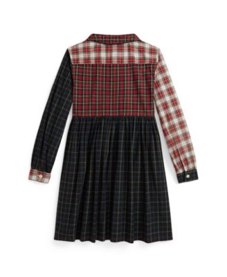 Girls' 2T-6X Plaid Poplin Shirtdress