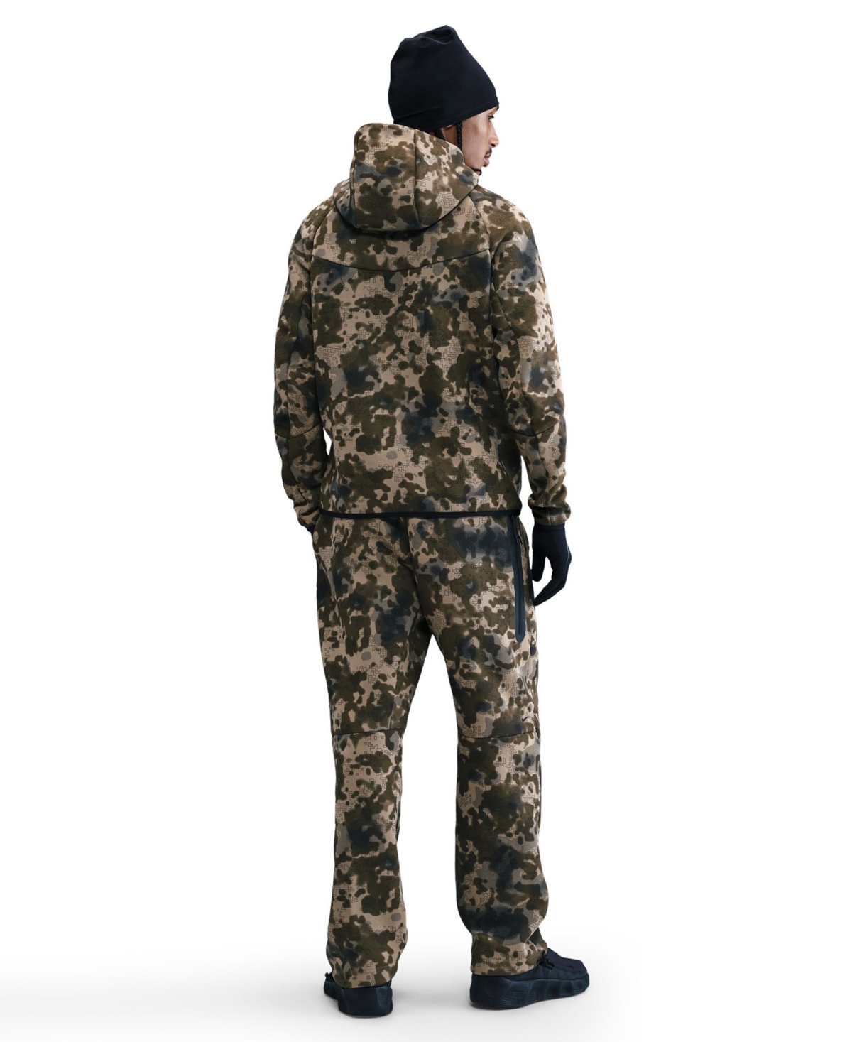 Nike Men's Tech Open-Hem Fleece Camo Pants