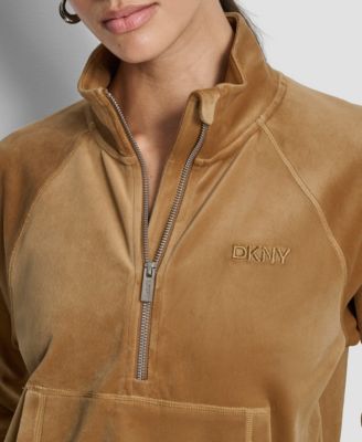 Women's Platinum Velour Embroidered Logo Sweatshirt