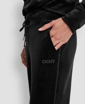 Women's Super Soft Velour HD Embroidery Logo Slit Track Pants