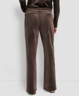 Women's Super Soft Velour HD Embroidery Logo Slit Track Pants