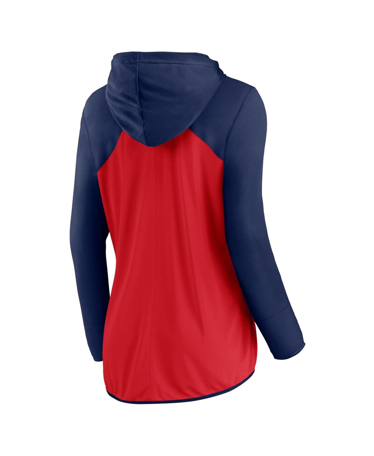 Fanatics Wo Men'sred/navy St. Louis Cardinals Script Sleeve Full-zip Hoodie In Red