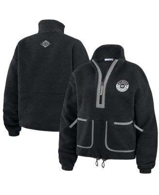 WEAR by Erin Andrews - Women's Black Los Angeles Kings Polar Fleece Half-Zip Jacket