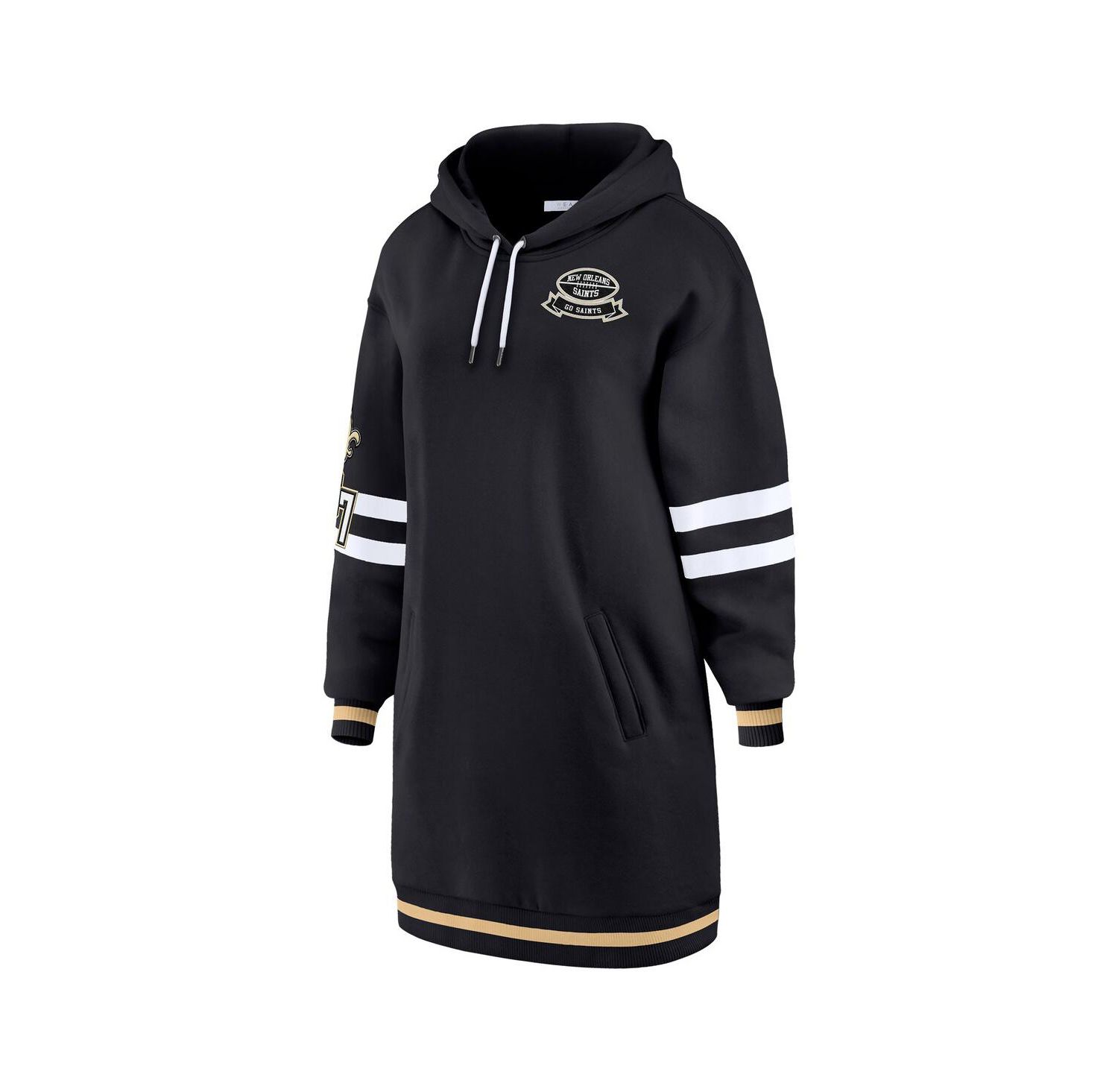 Women's Black New Orleans Saints Hoodie Dress