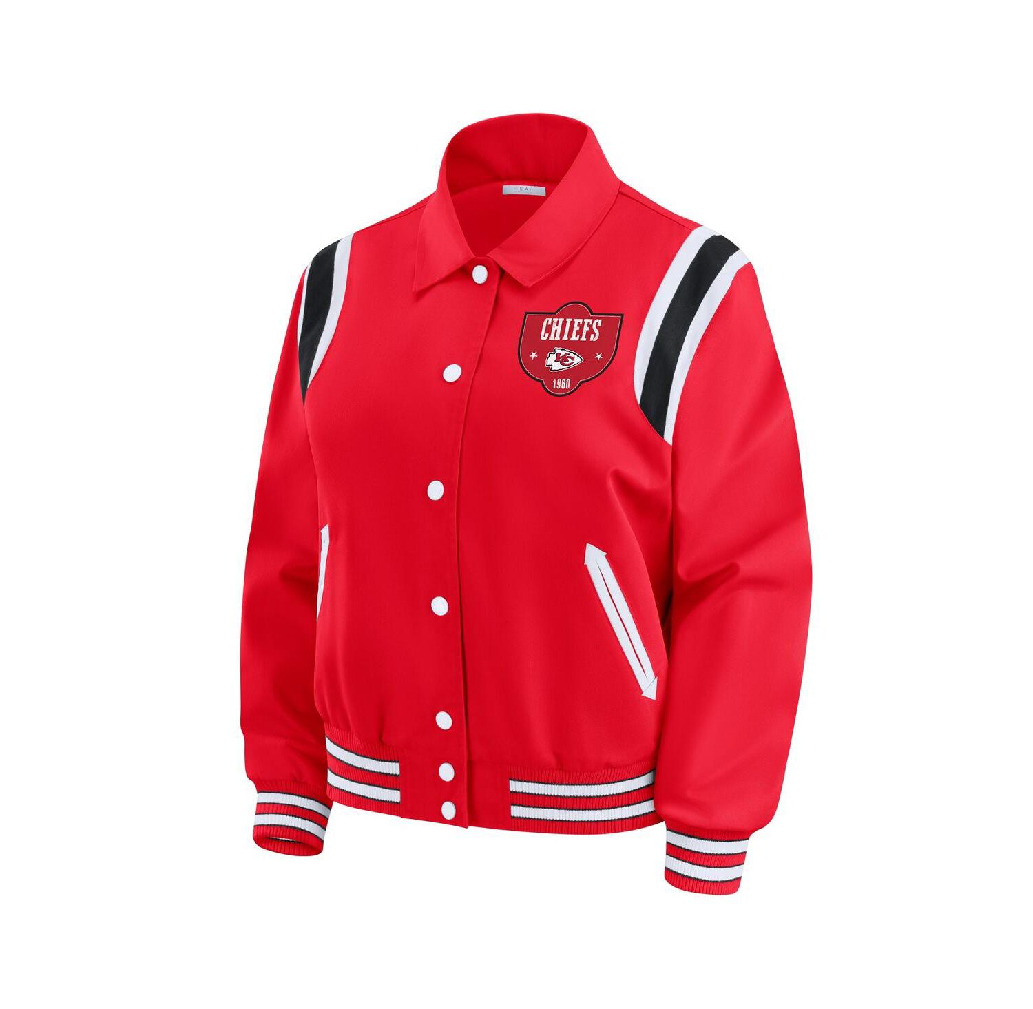 Women's Red Kansas City Chiefs Varsity Lightweight Full-Snap Jacket