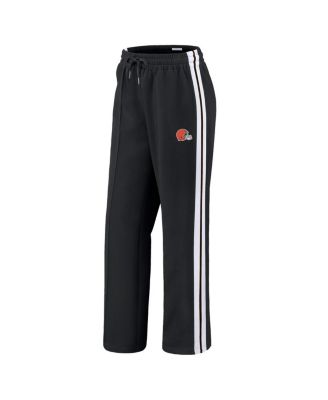 Women's Black Cleveland Browns Color Block Straight Leg Pants