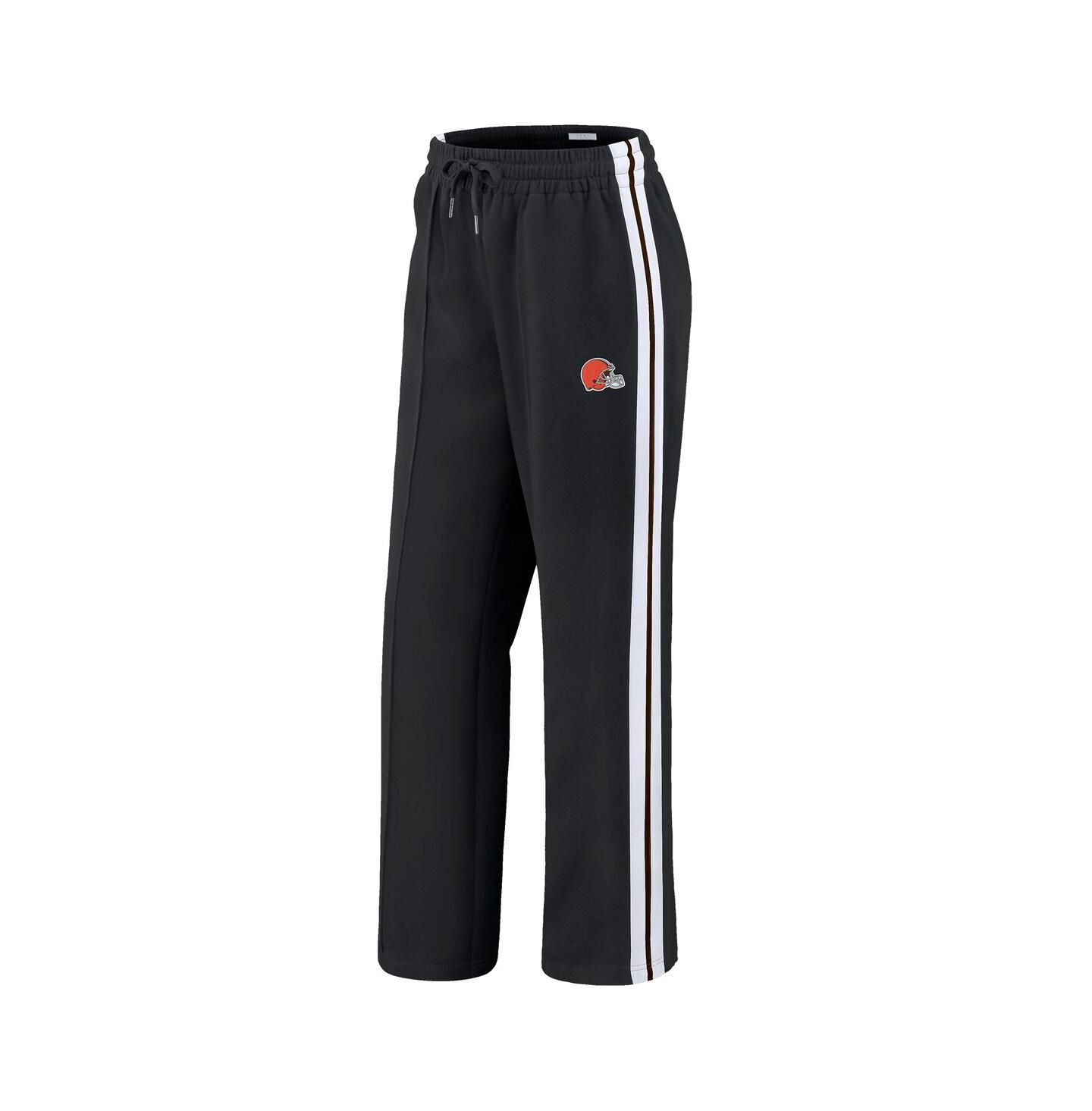 Женские брюки WEAR by Erin Andrews Black Cleveland Browns Color Block Straight Leg — фото 2